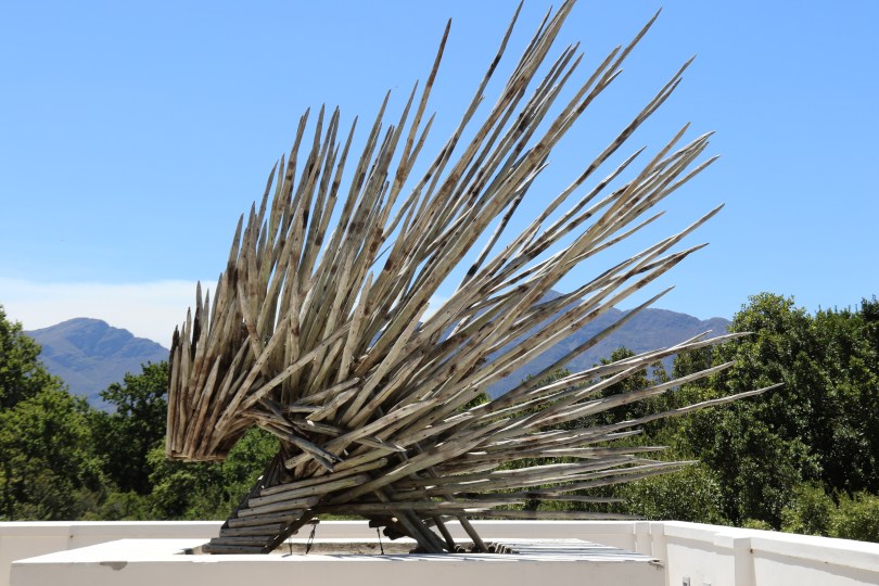 Porcupine sculpture at Boekenhoutskloof Winery in South Africa.