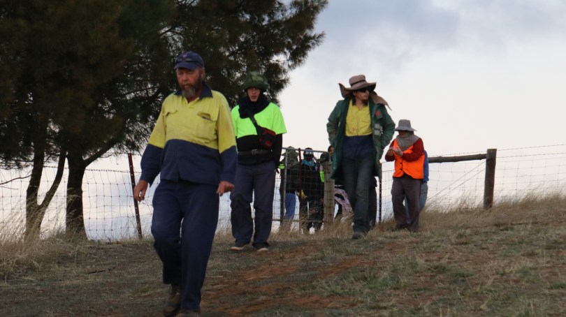 Staff arriving to harvest at the Grosset Gaia vineyard in the Clare Valley Australia.