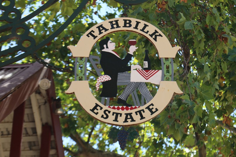 Tahbilk Estate sign in Nagambie Lakes Australia.