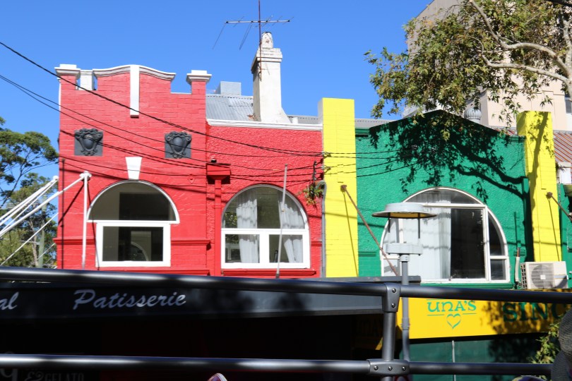 Colourful buildings in Sydney.