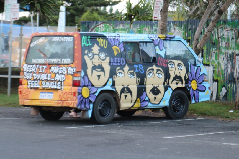 Camper van art in Byron Bay Australia.
