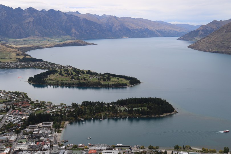 Lake Wakatipu in Queenstown New Zealand.