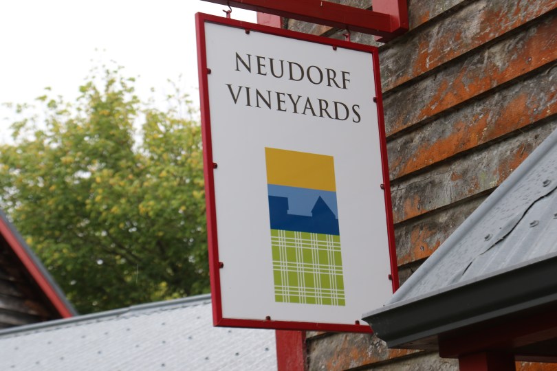 Neudorf Vineyards sign in New Zealand.