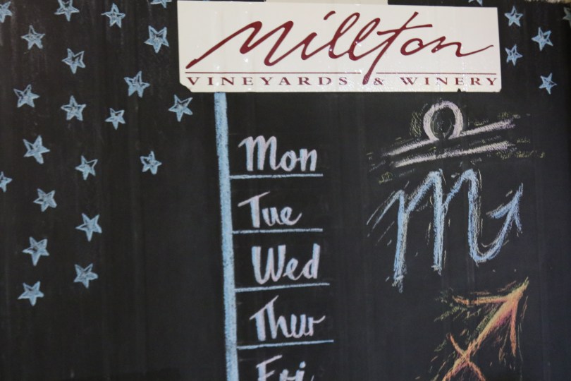 Biodynamics board at Millton Vineyards and Winery in New Zealand.