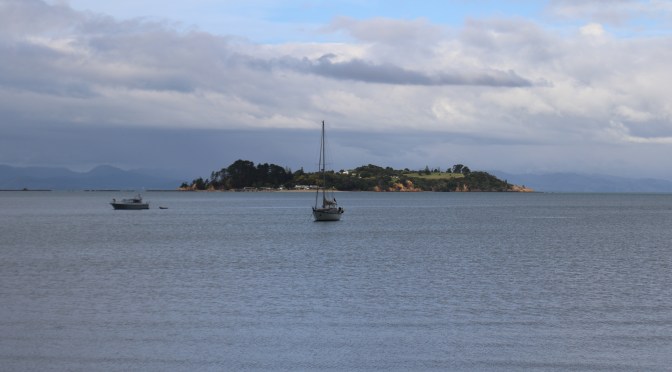 Pakatoa Island from Waiheke Island in New Zealand.