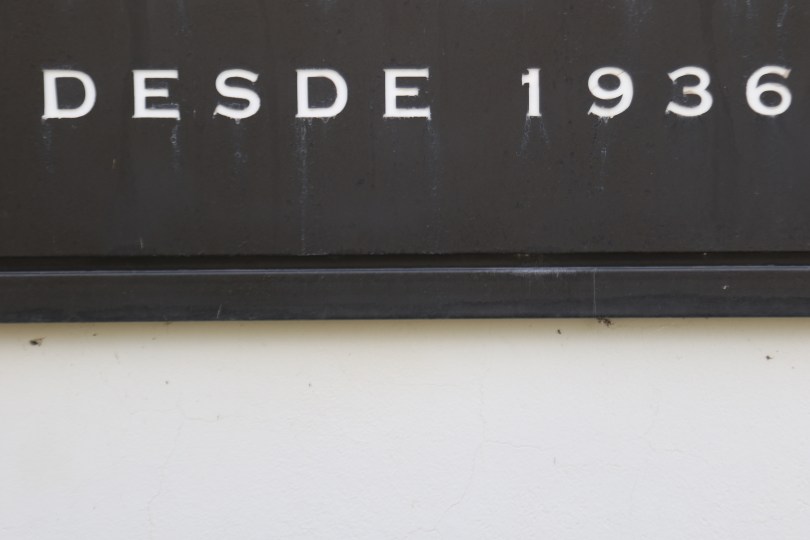 A sign at the Bodegas Borbore winery in Argentina showing the formation date of the winemaker.