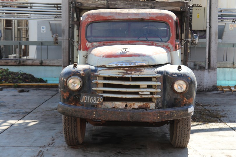 An old Volvo truck at the Bodegas Borbore winery in the Tulum Valley of San Juan in Argentina.