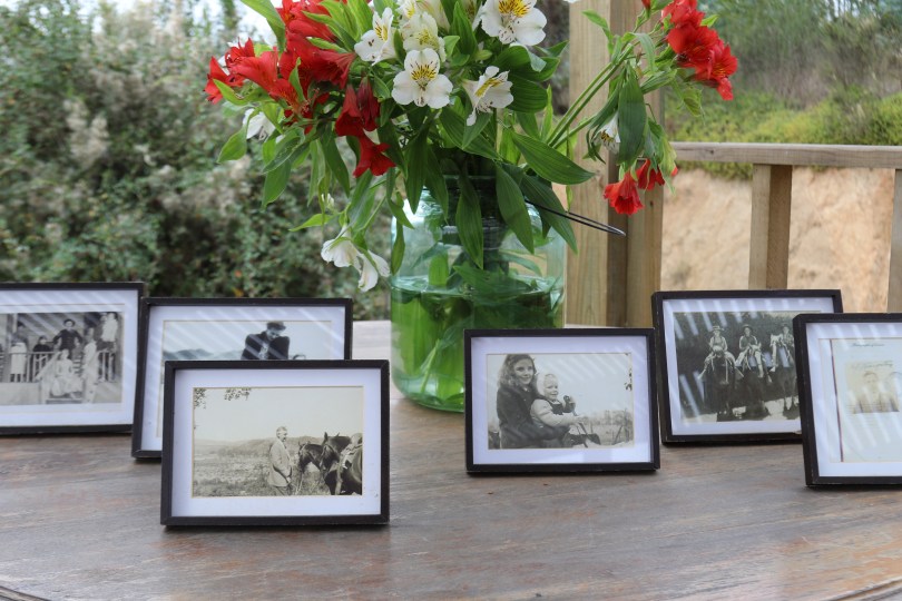 Photos of the Kingston family ancestors in the tasting area at the Kingston Family Vineyards in Chile.
