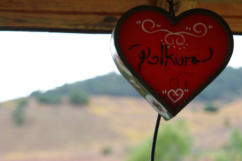 A heart shaped light at Polkura Wines in the Colchagua Valley in Chile.