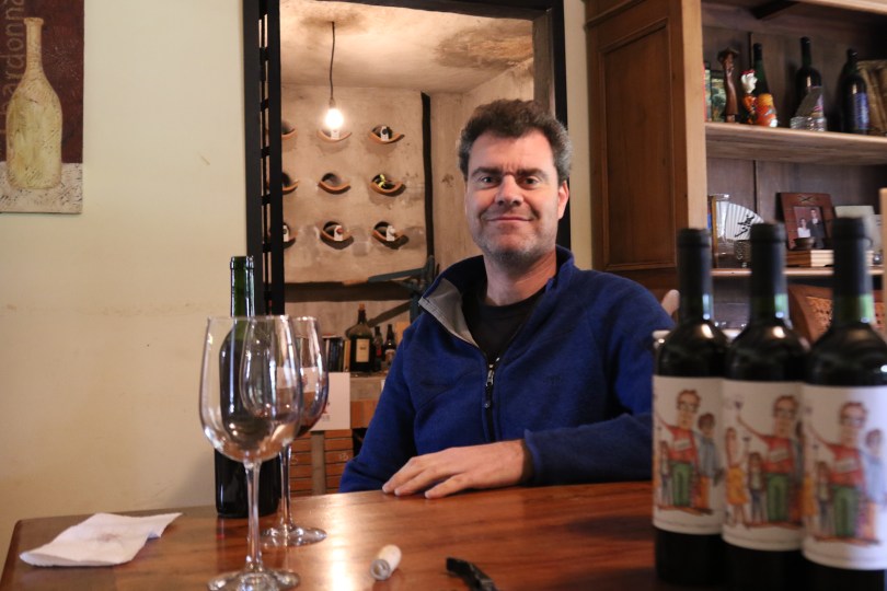 Guy Hooper of Caviahue Wines does a wine tasting with Montager Productions at his home in Maipo Valley in Chile.