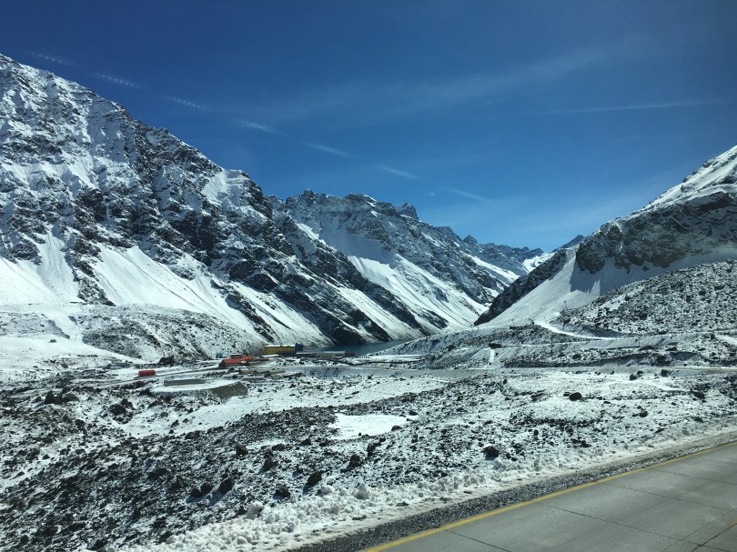 Mountain views at the Chilean and Argentinian border near Los Libertadores.