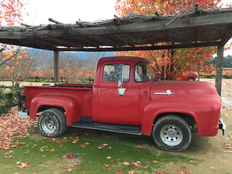 Truck outside Vina Montes in the Colchagua Valley in Chile.