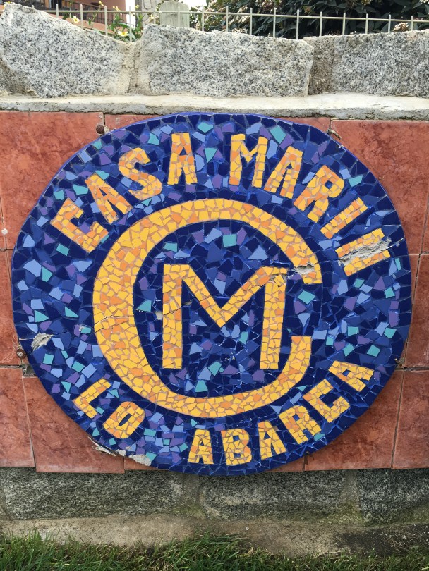 Casa Marin Logo outside the winery in Lo Abarco in the San Antonio Valley in Chile.