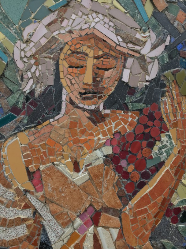 Tiled artwork at the Casa Marin winery in Lo Abarco in the San Antonio Valley in Chile.